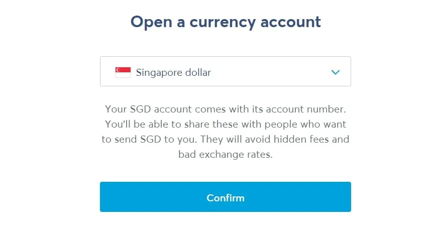 Creating a USD bank account in Wise