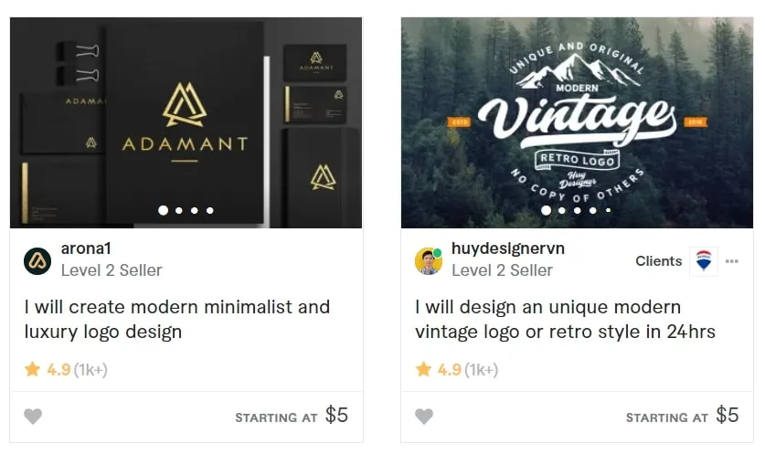 Fiverr Page Screenshot