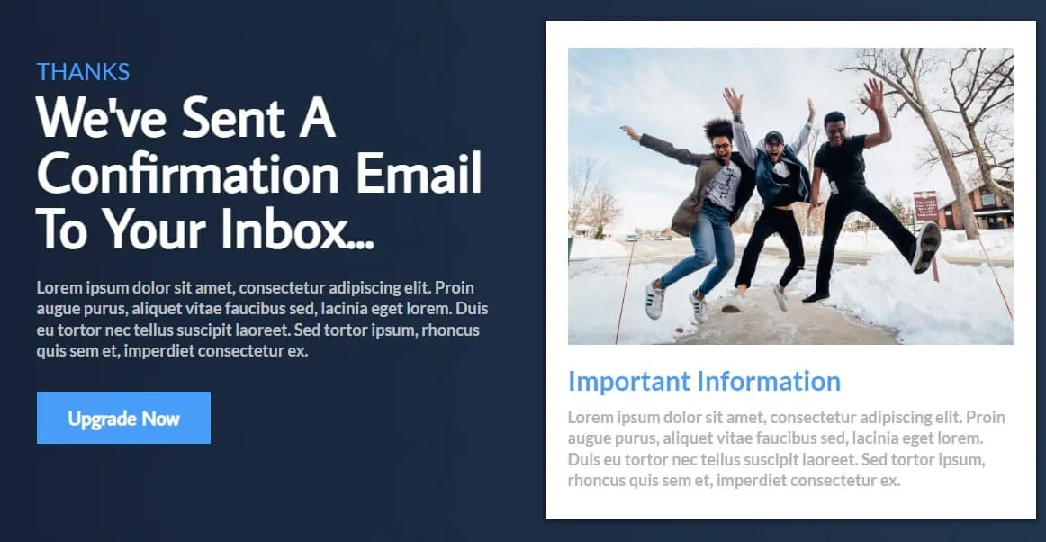Lead Funnel Thank You Page