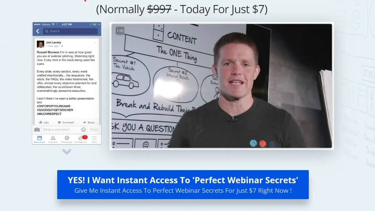 Perfect Webinar Secrets members area