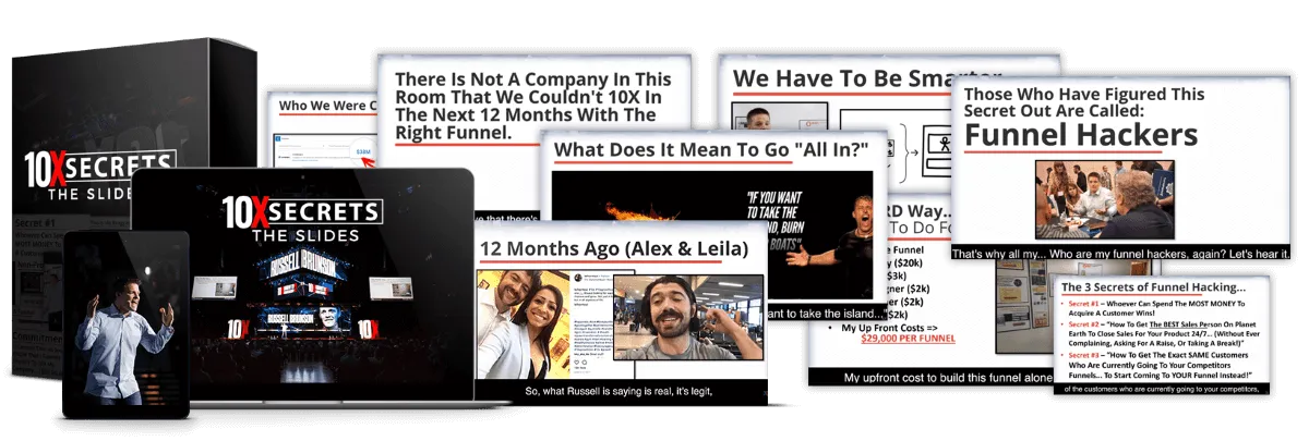 Russell Brunson Perfect Webinar Slides template mockup