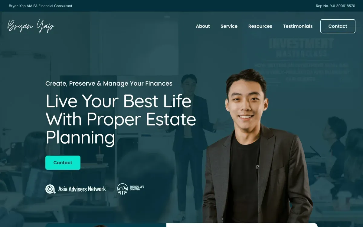 The Bryan Yap website on a laptop and a phone