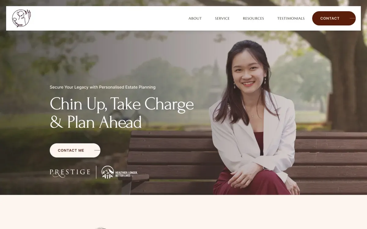 The Chin Yee website on a laptop and a phone