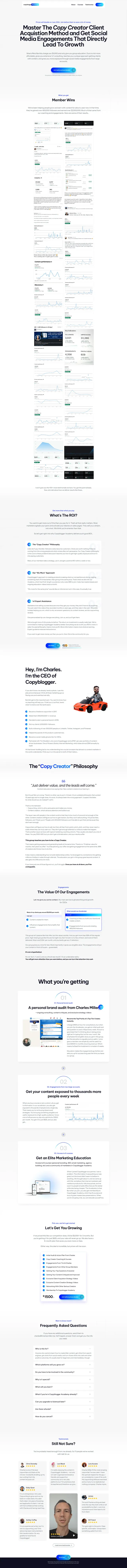 The Copyblogger Accelerator website, full page