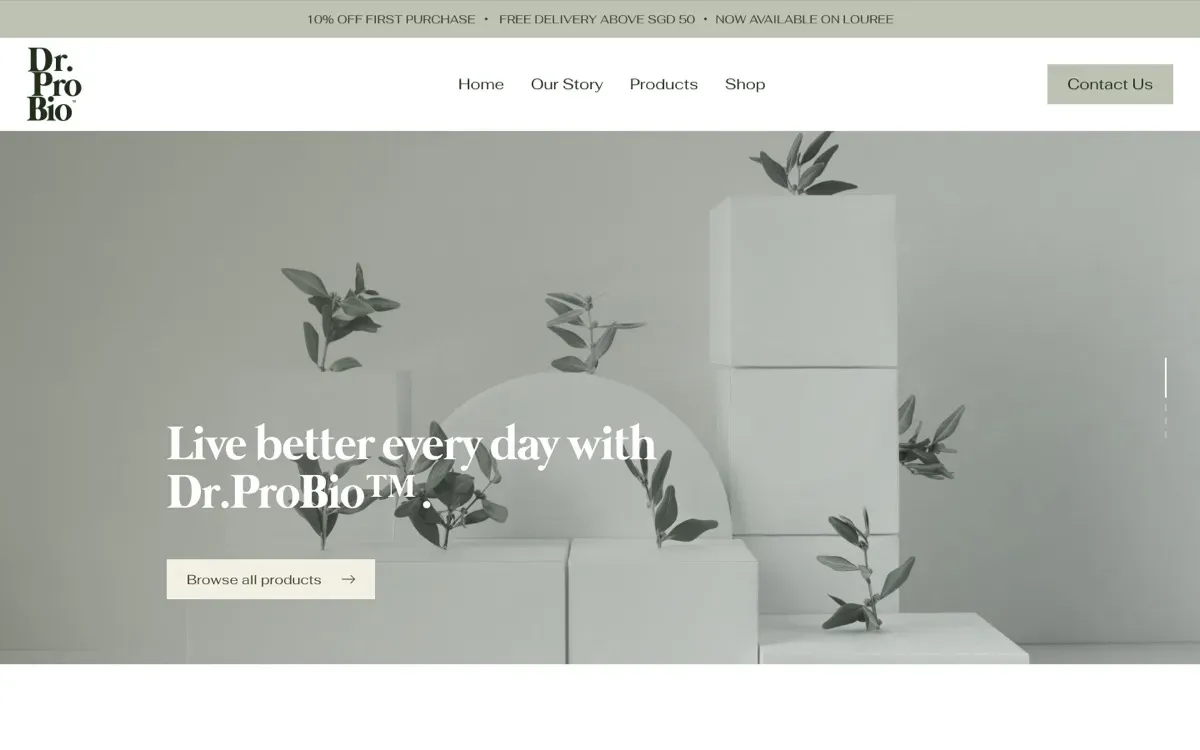 The Dr.ProBio website on a laptop and a phone