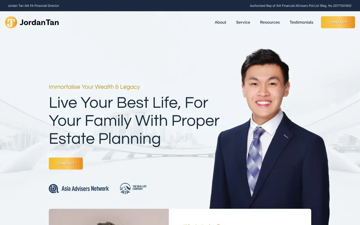 The Jordan Tan website on a laptop and a phone