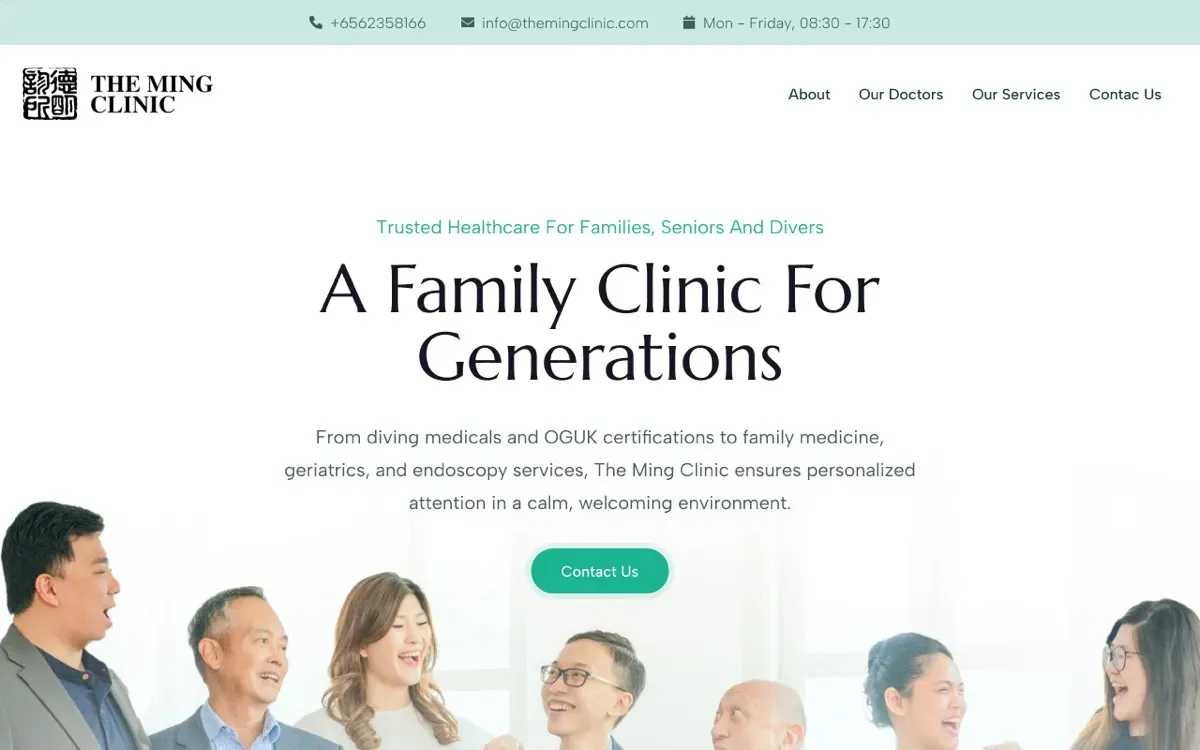 The The Ming Clinic website on a laptop and a phone